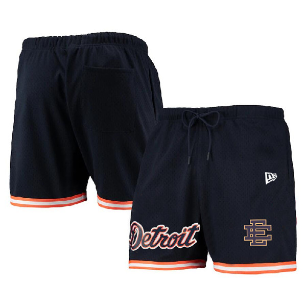 Men's Detroit Tigers Navy Mesh Shorts 001